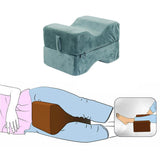 Maxbell Memory Foam Contour Leg Pillow Cushion for Hip Knee Back Relax Lake blue