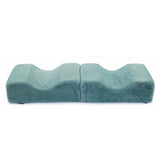 Maxbell Memory Foam Contour Leg Pillow Cushion for Hip Knee Back Relax Lake blue