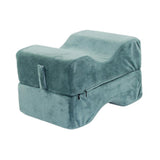 Maxbell Memory Foam Contour Leg Pillow Cushion for Hip Knee Back Relax Lake blue