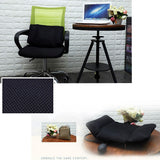 Maxbell Portable Inflatable Lumbar Support Cushion Back Massage Pillow Travel Black