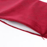 Maxbell Portable Air Inflatable Pillow Orthopedic Lumbar Brace Cushion Wine Red