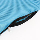 Maxbell Car Office Air Inflatable Lumbar Support Cushion Back Massag Pillow Sky Blue