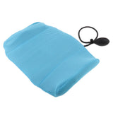 Maxbell Car Office Air Inflatable Lumbar Support Cushion Back Massag Pillow Sky Blue