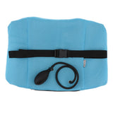 Maxbell Car Office Air Inflatable Lumbar Support Cushion Back Massag Pillow Sky Blue