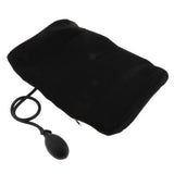 Maxbell Car Office Air Inflatable Lumbar Support Cushion Back Massag Pillow Black