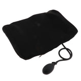 Maxbell Car Office Air Inflatable Lumbar Support Cushion Back Massag Pillow Black