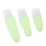 Maxbell 3 Pcs Silicone Mini Shampoo Sample Cosmetic Bottle Travel Container Green