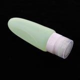 Maxbell 3 Pcs Silicone Mini Shampoo Sample Cosmetic Bottle Travel Container Green