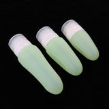 Maxbell 3 Pcs Silicone Mini Shampoo Sample Cosmetic Bottle Travel Container Green