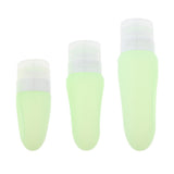 Maxbell 3 Pcs Silicone Mini Shampoo Sample Cosmetic Bottle Travel Container Green