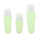 Maxbell 3 Pcs Silicone Mini Shampoo Sample Cosmetic Bottle Travel Container Green