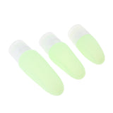 Maxbell 3 Pcs Silicone Mini Shampoo Sample Cosmetic Bottle Travel Container Green