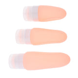 Maxbell 3 Pcs Silicone Mini Shampoo Sample Cosmetic Bottle Travel Container Orange