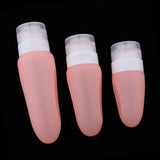 Maxbell 3 Pcs Silicone Mini Shampoo Sample Cosmetic Bottle Travel Container Orange