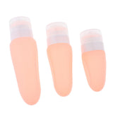 Maxbell 3 Pcs Silicone Mini Shampoo Sample Cosmetic Bottle Travel Container Orange