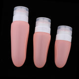 Maxbell 3 Pcs Silicone Mini Shampoo Sample Cosmetic Bottle Travel Container Orange