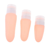 Maxbell 3 Pcs Silicone Mini Shampoo Sample Cosmetic Bottle Travel Container Orange