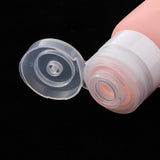 Maxbell 3 Pcs Silicone Mini Shampoo Sample Cosmetic Bottle Travel Container Orange