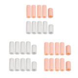 Maxbell 10pcs Silicone Gel Toe Finger Caps Covers Sleeves Tubes Skin Color