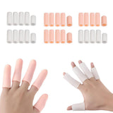 Maxbell 10pcs Silicone Gel Toe Finger Caps Covers Sleeves Tubes Skin Color