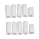 Maxbell 10pcs Silicone Gel Toe Finger Caps Covers Sleeves Tubes Skin Color
