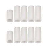 Maxbell 10pcs Silicone Gel Toe Finger Caps Covers Sleeves Tubes Skin Color
