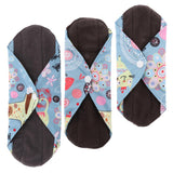 Maxbell Washable Bamboo Charcoal Fiber Menstrual Pad Reusable Sanitary Cloth Pad S