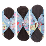 Maxbell Washable Bamboo Charcoal Fiber Menstrual Pad Reusable Sanitary Cloth Pad S