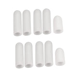 10Pcs Thumb Protectors Splint Gel Finger Sleeves Caps Cover Tube White