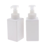Max Empty Plastic Square Pump Bottle Jar Foam Dispenser for Liquid Lotion White