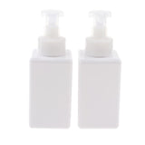 Max Empty Plastic Square Pump Bottle Jar Foam Dispenser for Liquid Lotion White