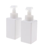 Max Empty Plastic Square Pump Bottle Jar Foam Dispenser for Liquid Lotion White