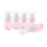 Max 5 Pieces Refillable PETG Fine Mist Sprayer Bottles for Travel Outdoors Pink