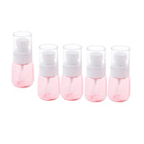 Max 5 Pieces Refillable PETG Fine Mist Sprayer Bottles for Travel Outdoors Pink