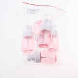 Max 5 Pieces Refillable PETG Fine Mist Sprayer Bottles for Travel Outdoors Pink