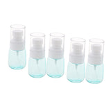 Max 5 Pieces Refillable PETG Fine Mist Sprayer Bottles for Travel Outdoors Blue