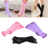 Max 1 Pair Women Open Toe Compression Socks Sleeves For Sports Running Purple