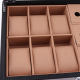 Max Luxury Watch Storage Case Eyewear Display Case for Men Women Black Khaki