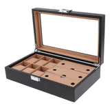 Max Luxury Watch Storage Case Eyewear Display Case for Men Women Black Khaki