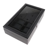 Max Luxury Watch Storage Case Eyewear Display Case for Men Women Black