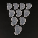 Max 10Pcs Small Plastic Ear Plug Case Container Portable For Pocket Purse Clear