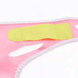 Maxbell V Face Chin Cheek Lift Up Slim Belt Mask Ultra-Thin Band Strap Pink Yellow