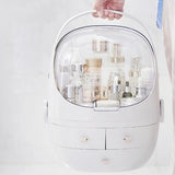 Maxbell Portable Makeup Organizer Storage Cosmetic Display Stand, Dust Proof White
