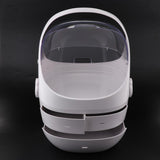 Maxbell Portable Makeup Organizer Storage Cosmetic Display Stand, Dust Proof White