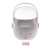 Maxbell Portable Makeup Organizer Storage Cosmetic Display Stand, Dust Proof White