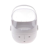 Maxbell Portable Makeup Organizer Storage Cosmetic Display Stand, Dust Proof White