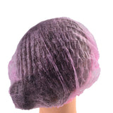 Maxbell 100 Disposable Non Woven Hair Net Cap Hairnet Dust Proof Head Cover Hat Pink