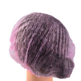 Maxbell 100 Disposable Non Woven Hair Net Cap Hairnet Dust Proof Head Cover Hat Pink