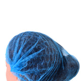 Max Maxb 100 Disposable Non Woven Hair Net Cap Hairnet Dust Proof Head Cover Hat Blue