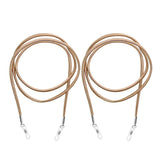 Maxbell 2X Anti-slip Eyeglass Sunglass Rope Cord Strap Spectacles Retainer Brown